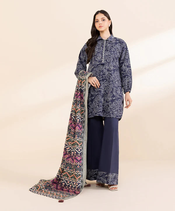 2 Piece - Printed Light Khaddar Suit