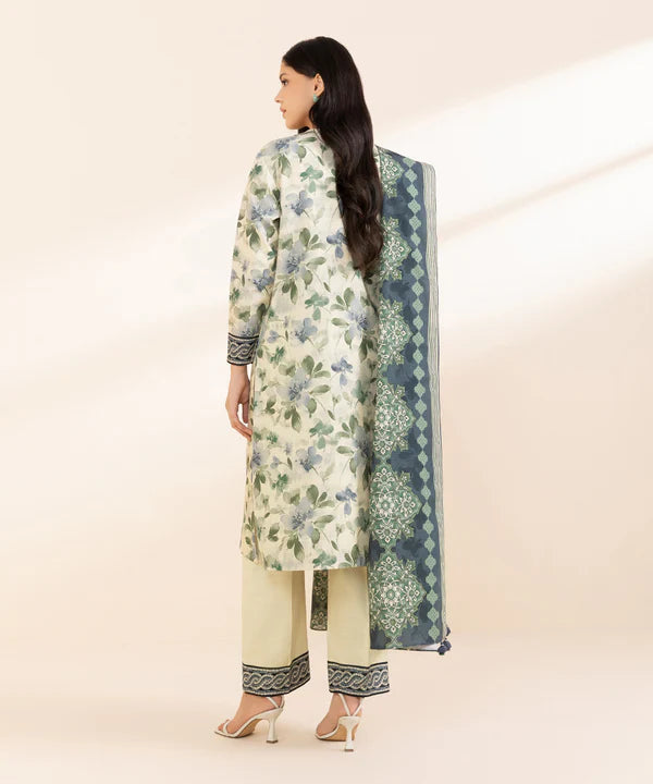 3 Piece - Printed Light Khaddar Suit