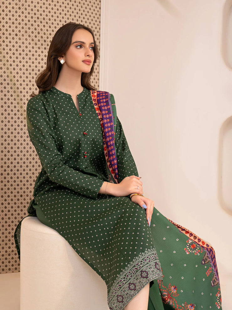 3 Piece Khaddar Suit-Printed (Unstitched)