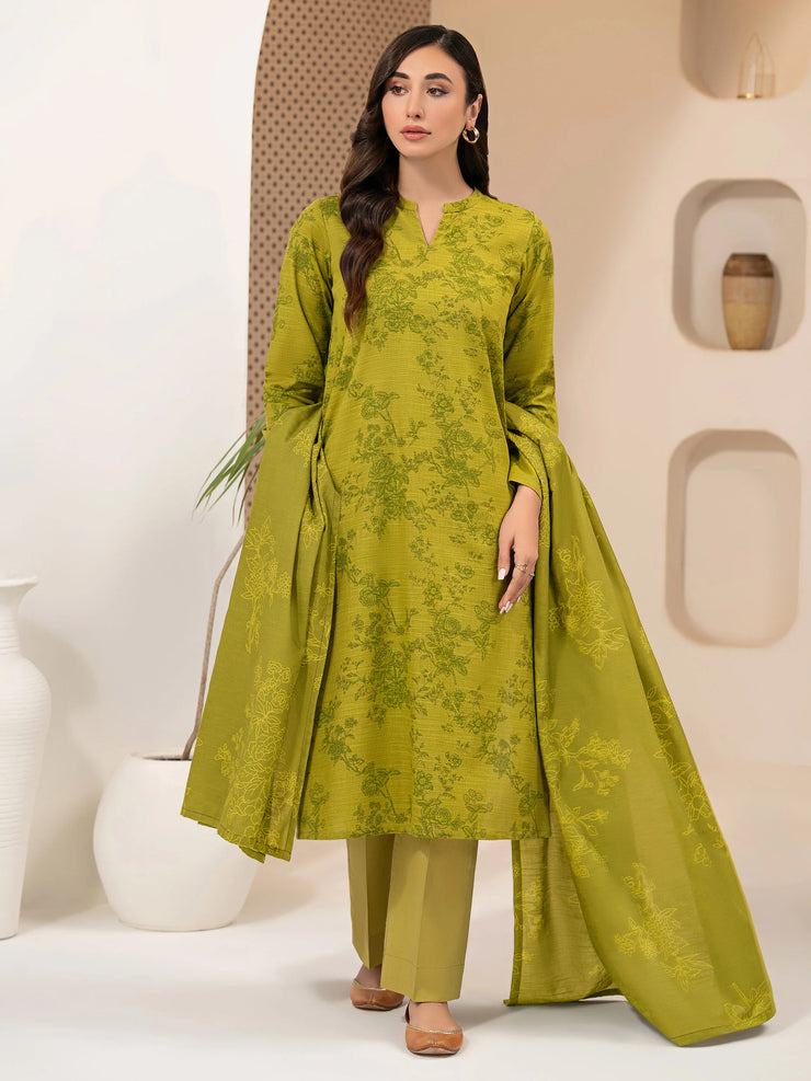 3 Piece Khaddar Suit-Printed (Unstitched)