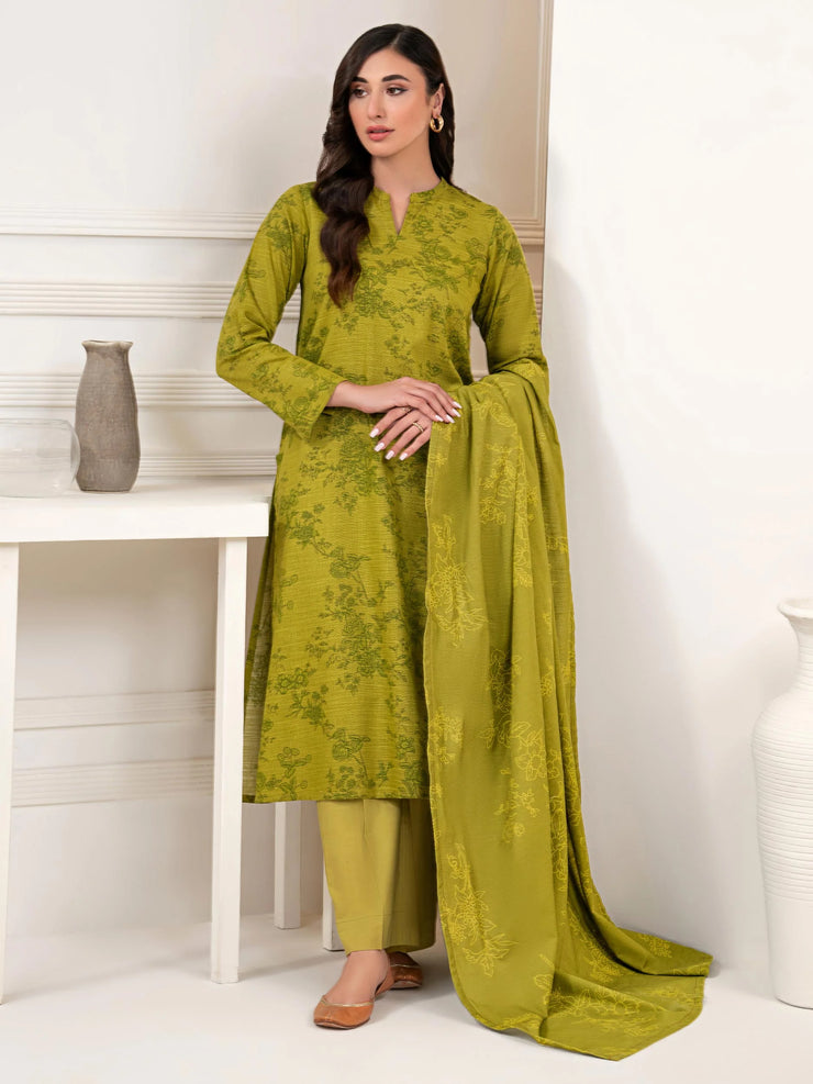 3 Piece Khaddar Suit-Printed (Unstitched)