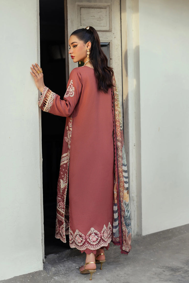 Miraal By Aabyaan Embroidered Chikankari Suit Unstitched 3 Piece ABY24M AV-07 Veeda - Winter Collection